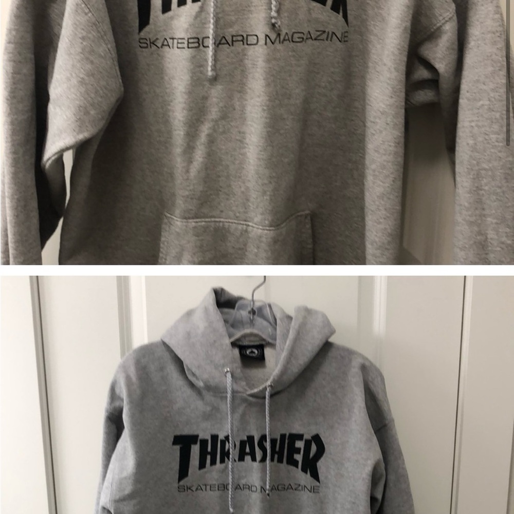 Thrasher Gray Classic Logo Sweatshirt